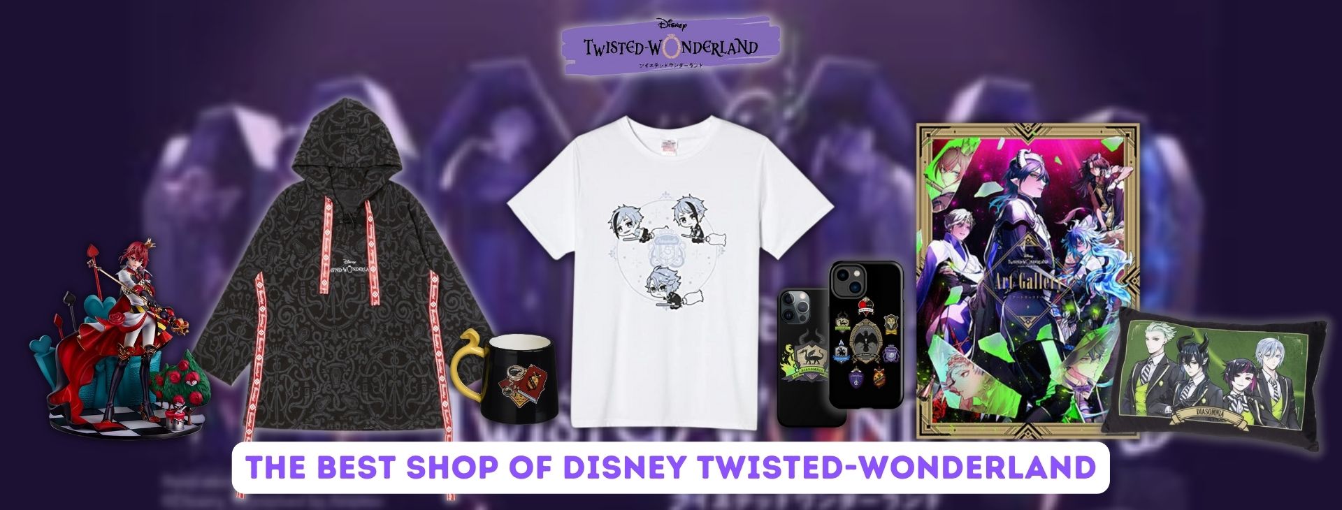 Disney Twisted Wonderland Banner - Disney Twisted Wonderland Store