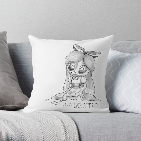 Twisted Alice - Colourless Throw Pillow RB0301 product Offical Twisted-Wonderland Merch